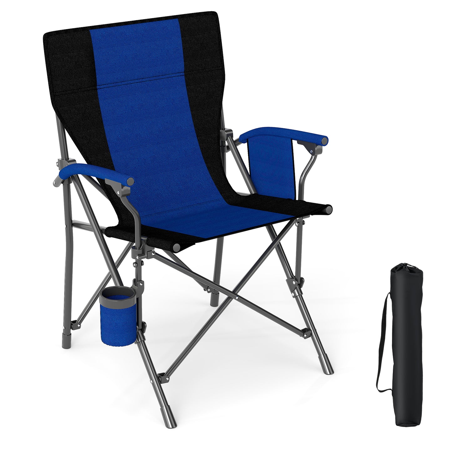 Folding Camping Chair with Cup Holder - 350 lb Capacity