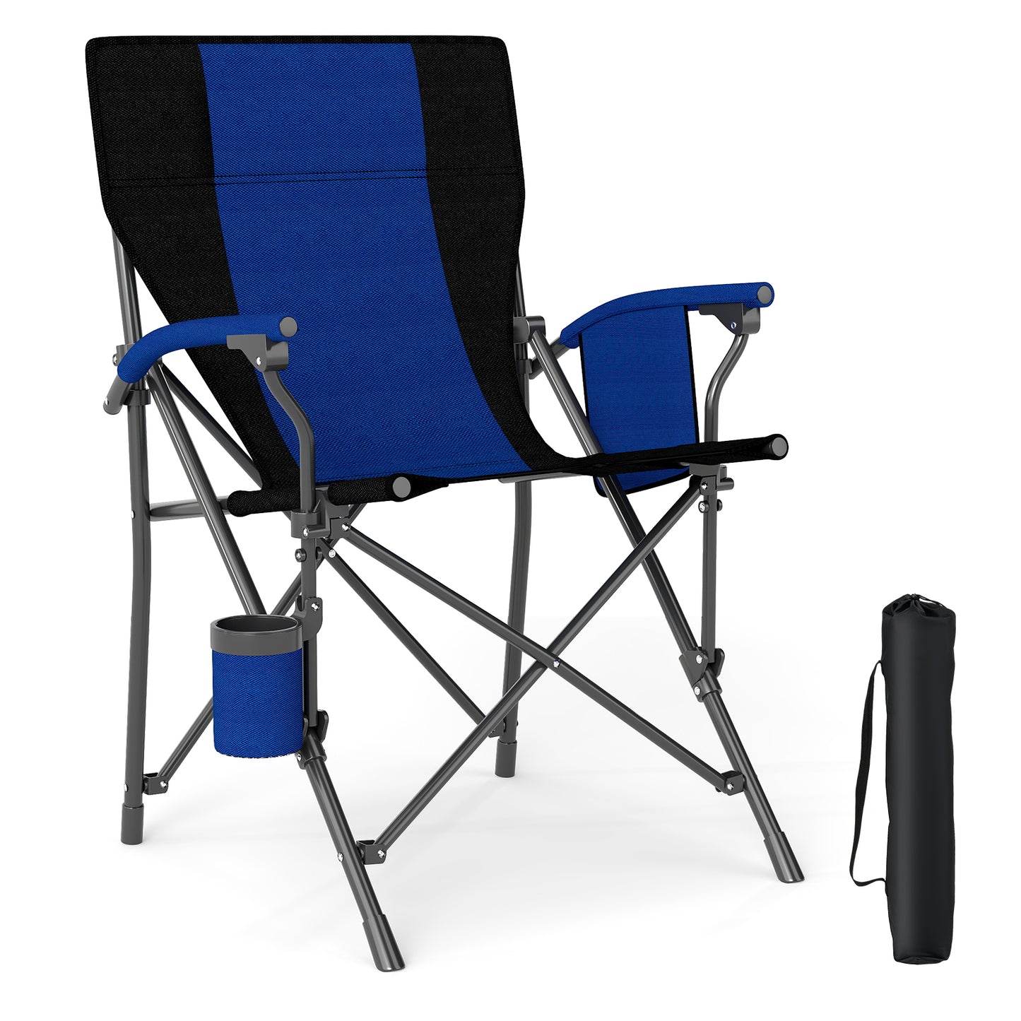 Folding Camping Chair with Cup Holder - 350 lb Capacity