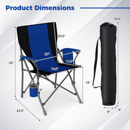 Folding Camping Chair with Cup Holder - 350 lb Capacity