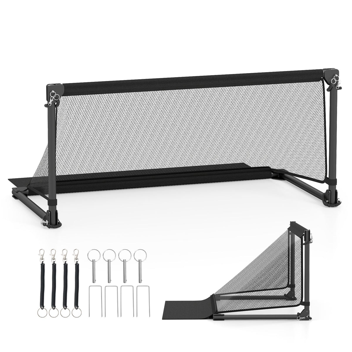 Portable POP Up Toddler Soccer Net with Metal Frame