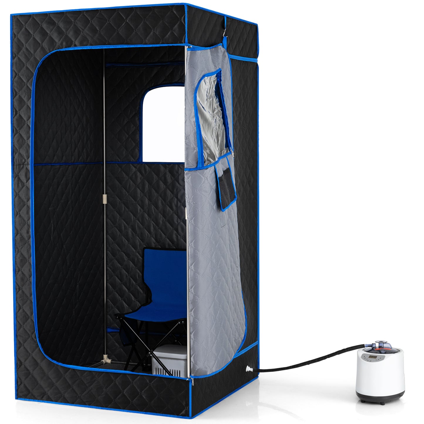 Portable Steam Sauna Box with 1200W Steamer & Chair
