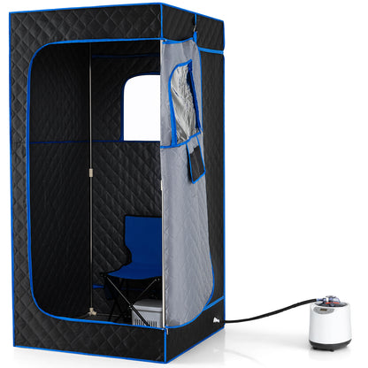 Portable Steam Sauna Box with 1200W Steamer & Chair