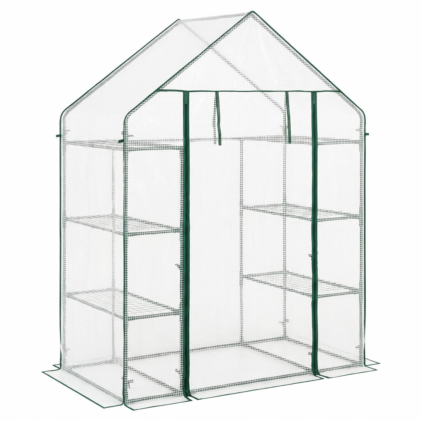 Portable Walk-in Greenhouse with 3 Tiers and 6 Shelves