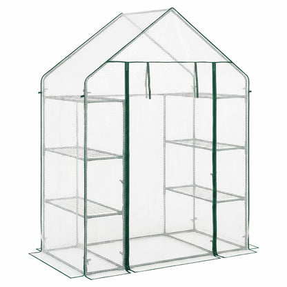 Portable Walk-in Greenhouse with 3 Tiers and 6 Shelves