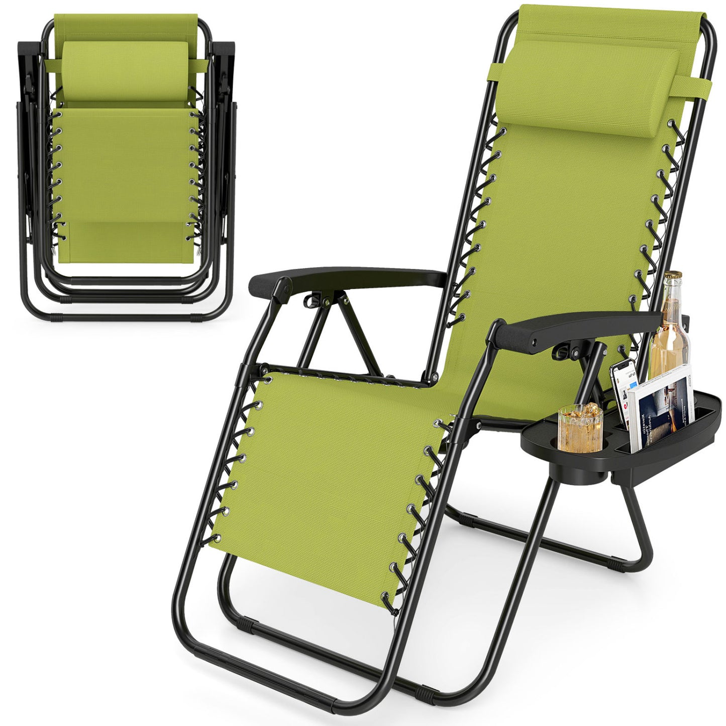 Zero Gravity Recliner Chair with Cup Holder and Pillow