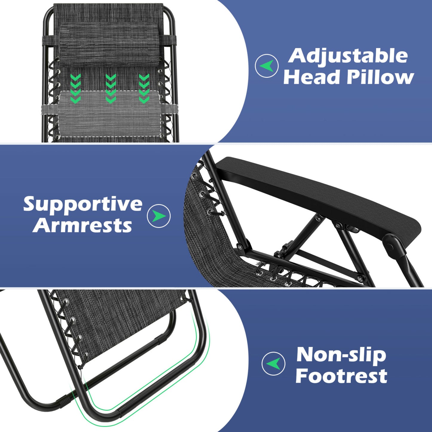 Zero Gravity Recliner Chair with Cup Holder and Pillow