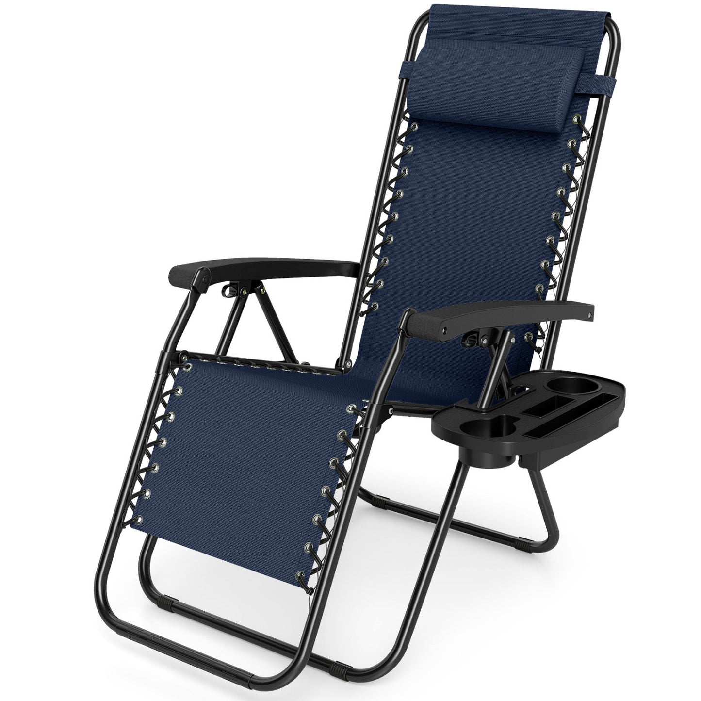 Zero Gravity Lounge Chairs Set of 2 with Cup Holders