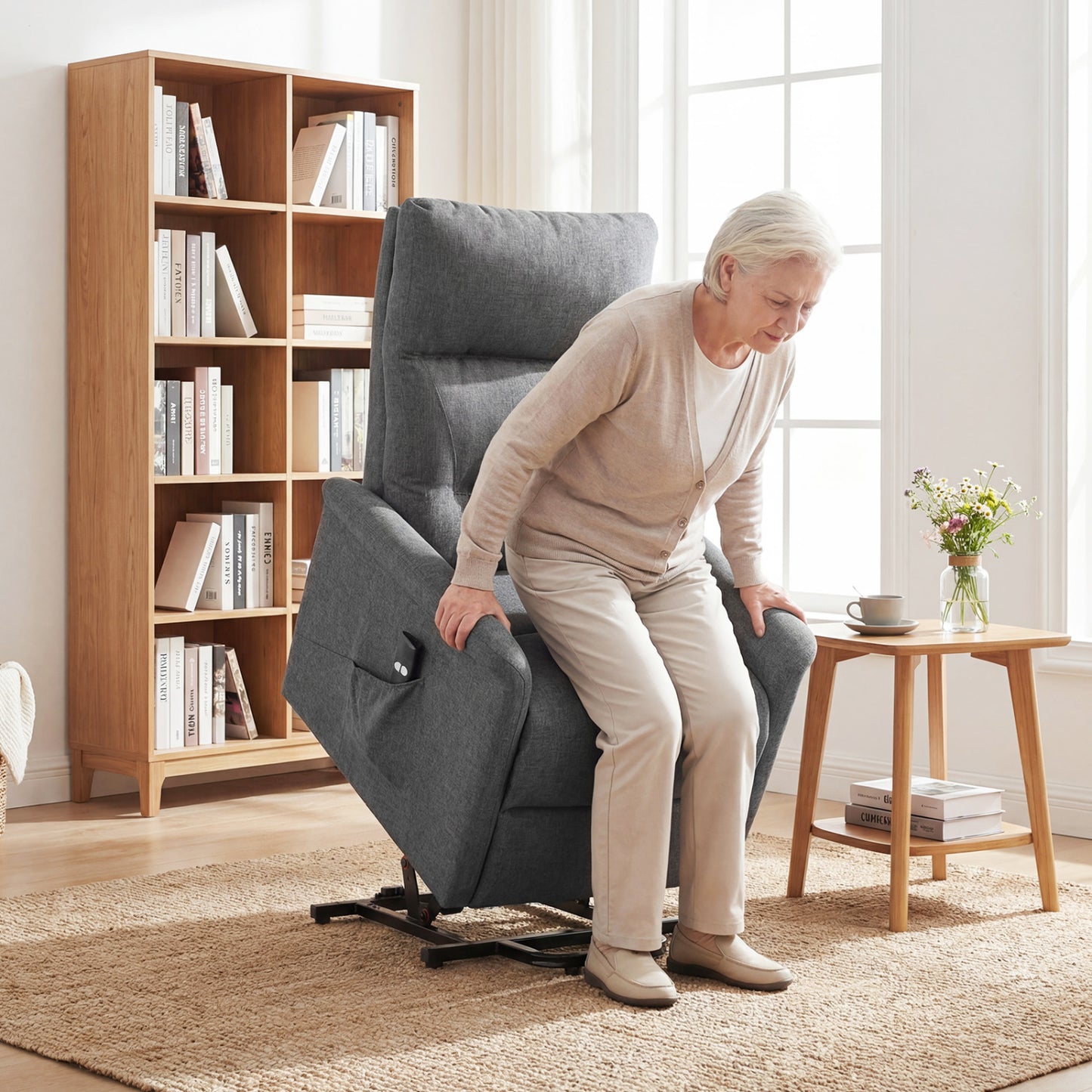 Power Lift Recliner Chair with Remote Control for Elderly