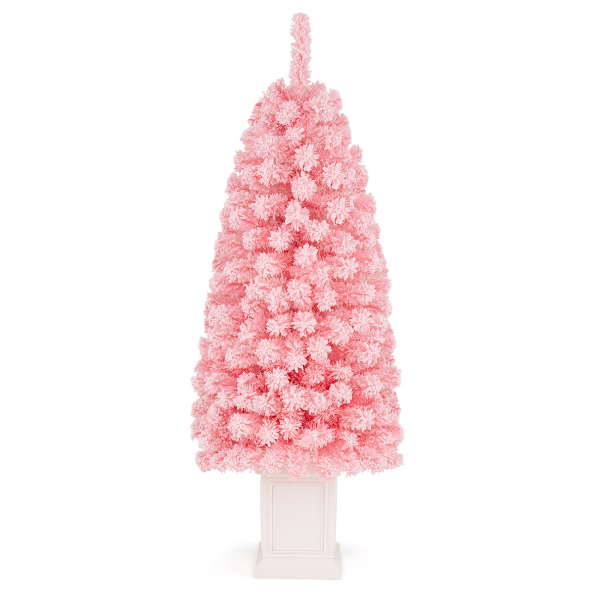 Pre-Lit Potted Christmas Tree with Warm White LED Lights