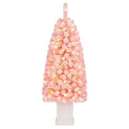 Pre-Lit Potted Christmas Tree with Warm White LED Lights