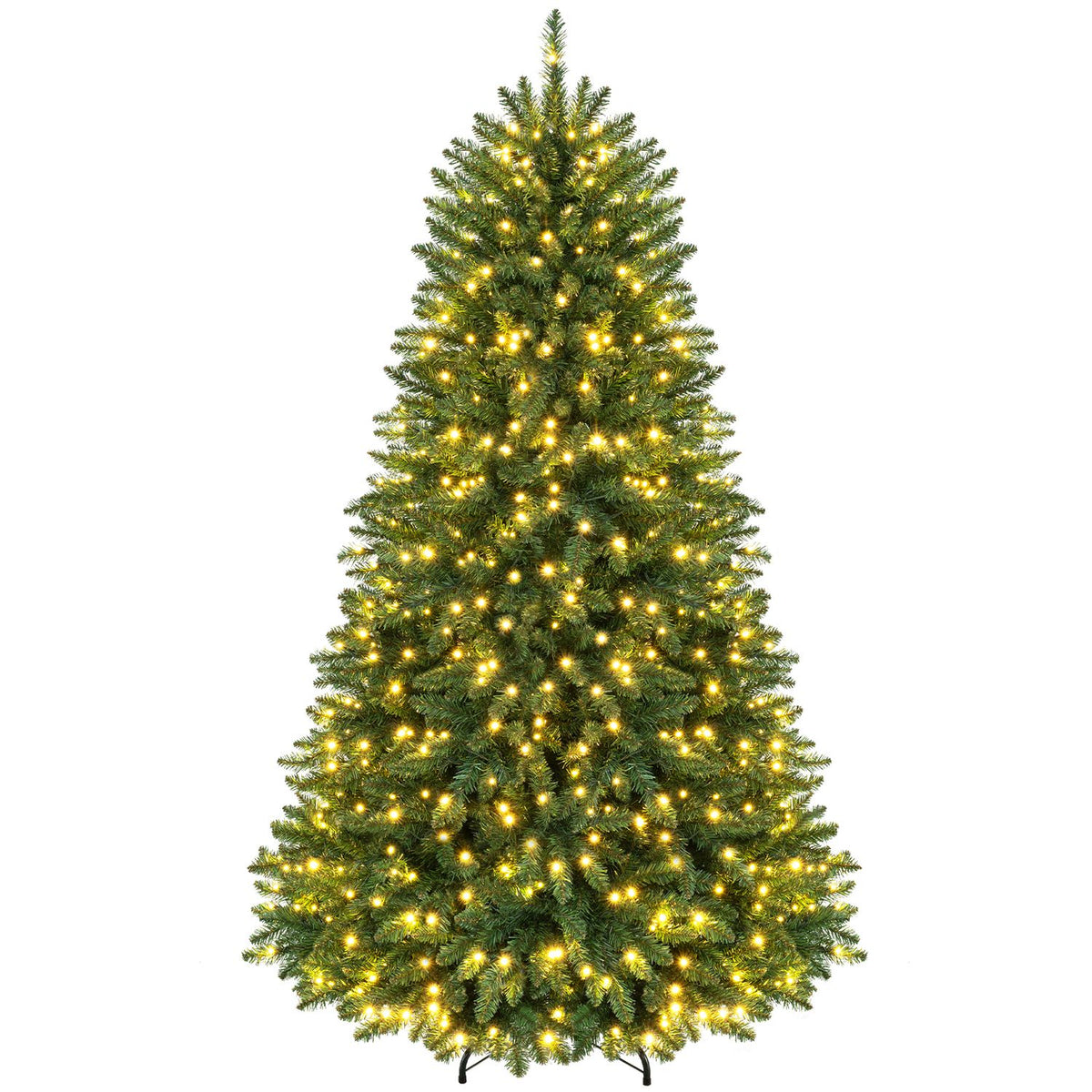 Premium Hinged Artificial Fir Christmas Tree with LED Lights