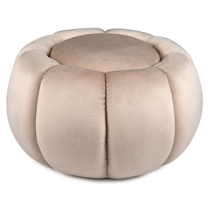Pumpkin Ottoman with Hidden Storage and Removable Lid