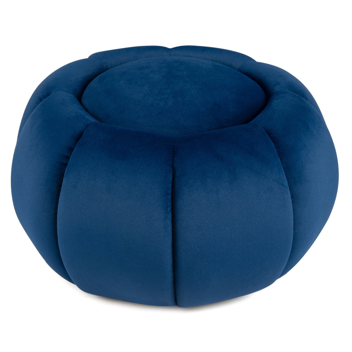 Pumpkin Ottoman with Hidden Storage and Removable Lid