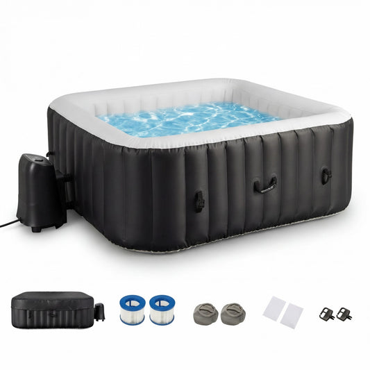 Inflatable Hot Tub Spa with 130 Air Jets for 4-6 People