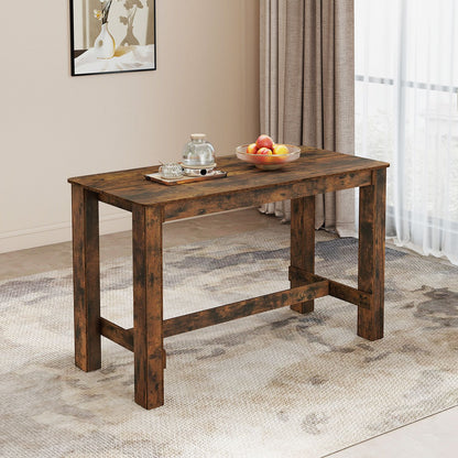 Rectangular Farmhouse Kitchen Table for Dining Room and Kitchen
