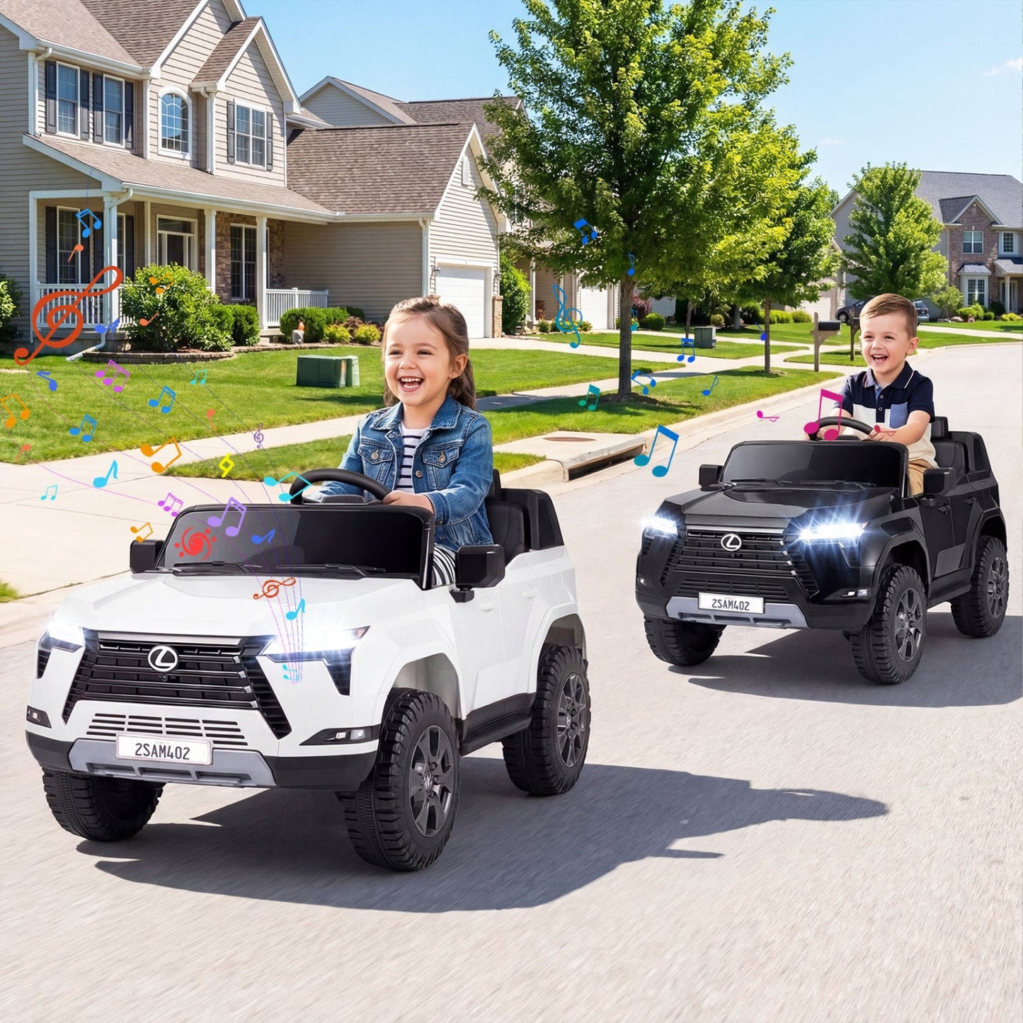 Ride on Car 24V 4WD Licensed LEXUS GX550 Electric Vehicle with Remote for Boys Girls Aged 3+