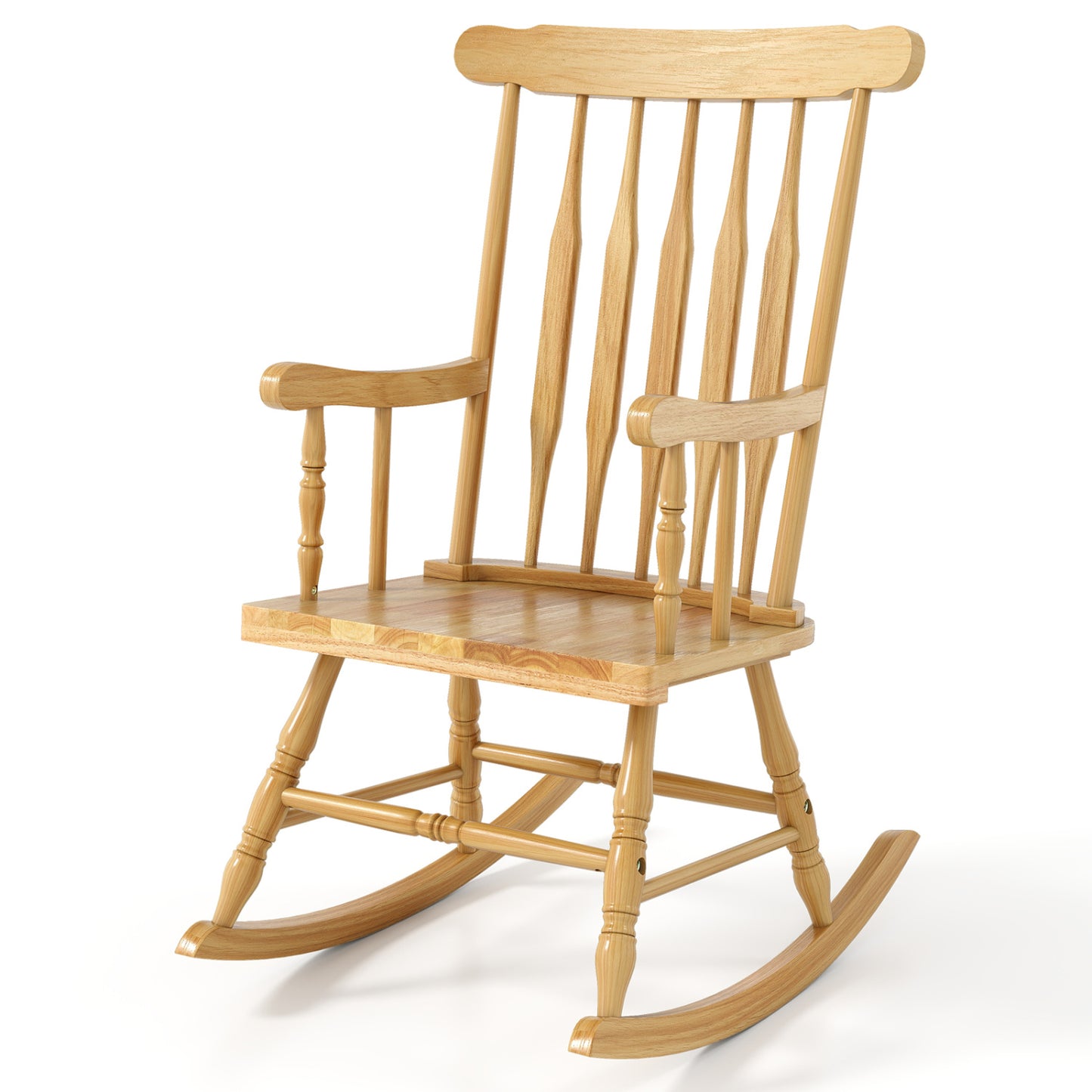 Solid Wood Rocking Chair for Patio and Garden