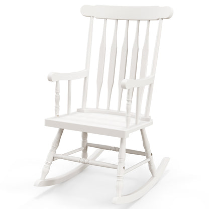 Solid Wood Rocking Chair for Patio and Garden