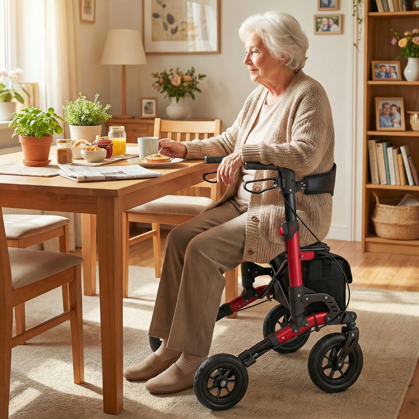 Rollator Walker with Padded Seat for Seniors
