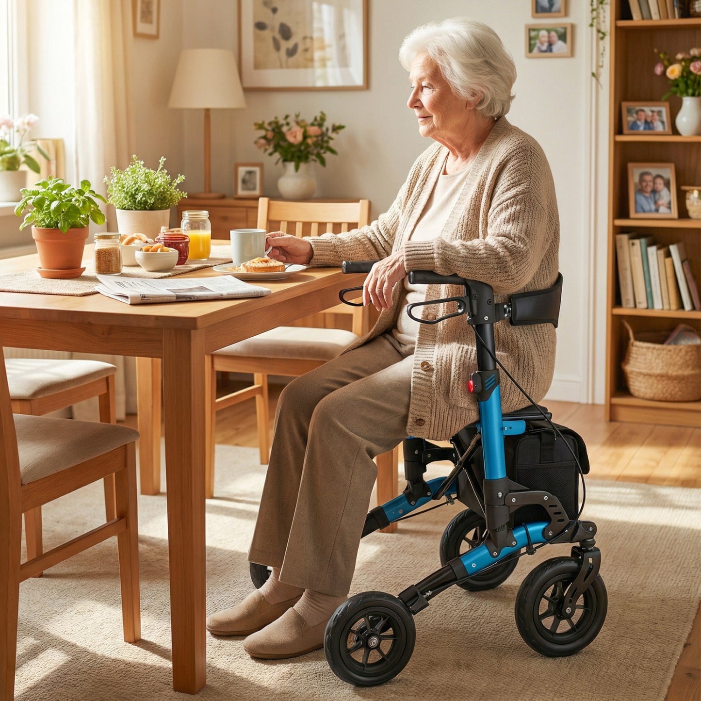 Rollator Walker with Padded Seat for Seniors