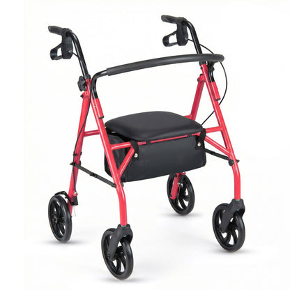 Rollator Walker with Padded Seat and Adjustable Handles