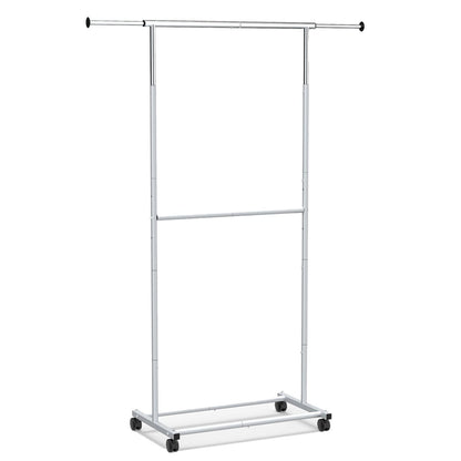 Rolling Clothes Rack Double