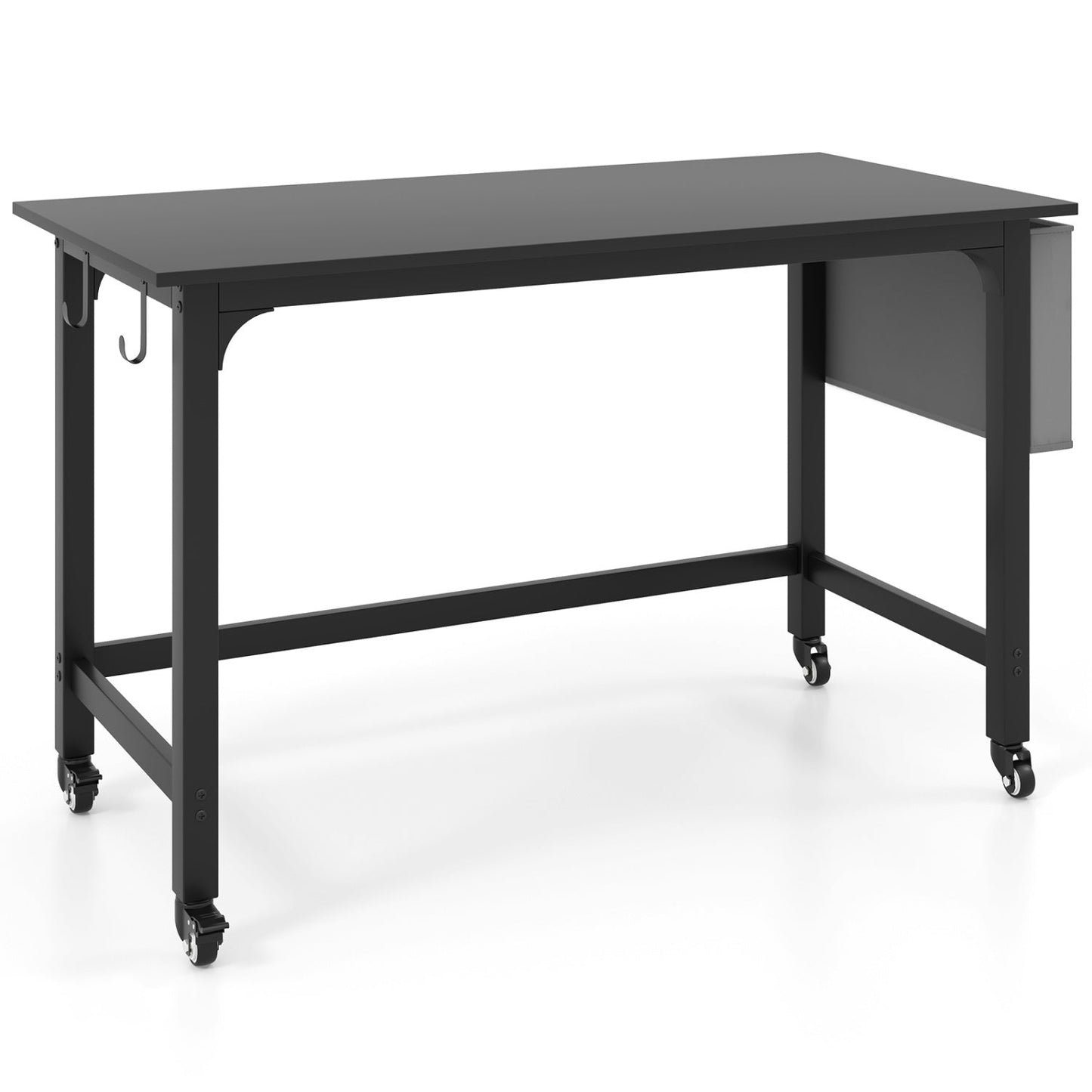 Rolling Computer Desk with Lockable Wheels 48" x 24"