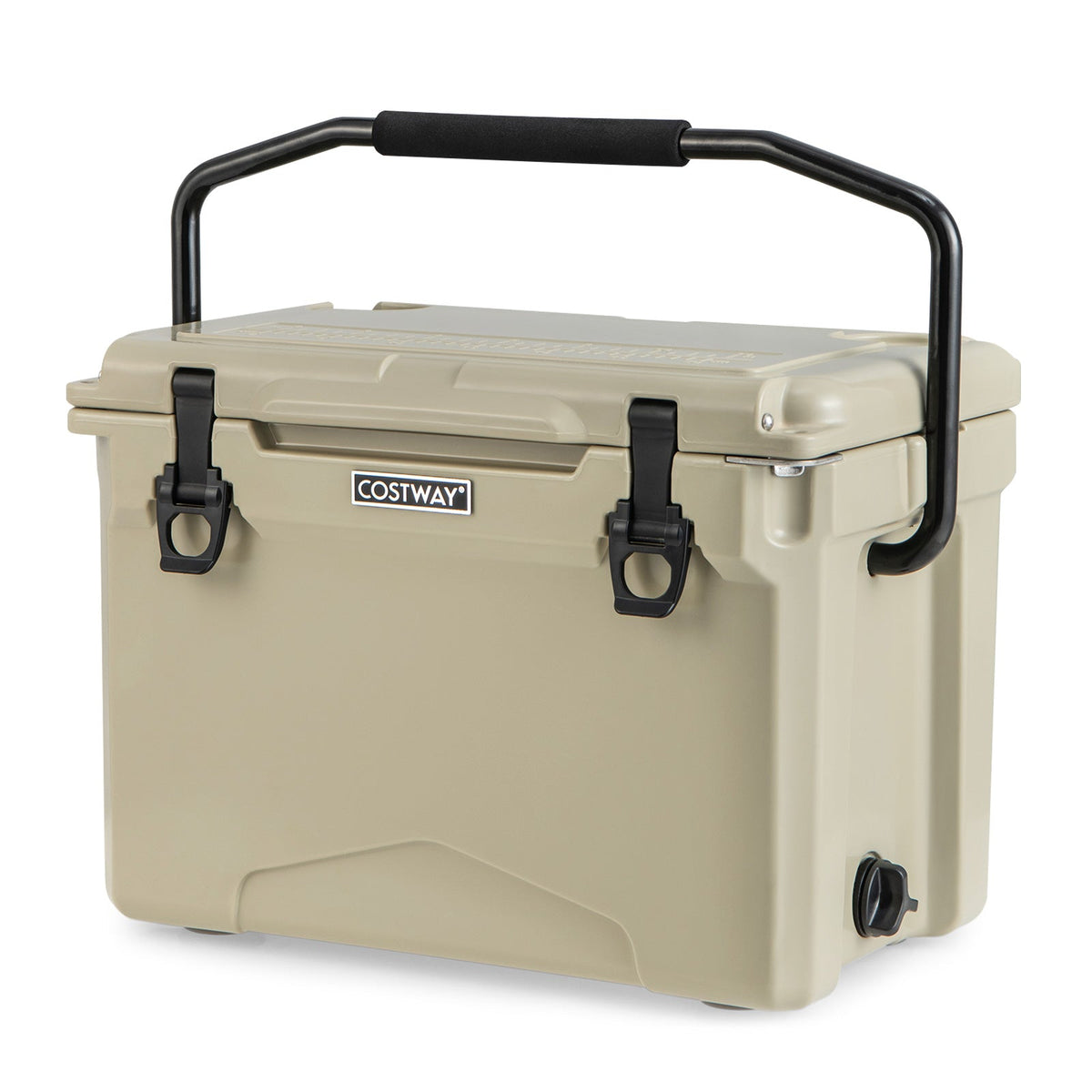 25 QT Hard Cooler with Aluminum Handle and Integrated Cup Holders