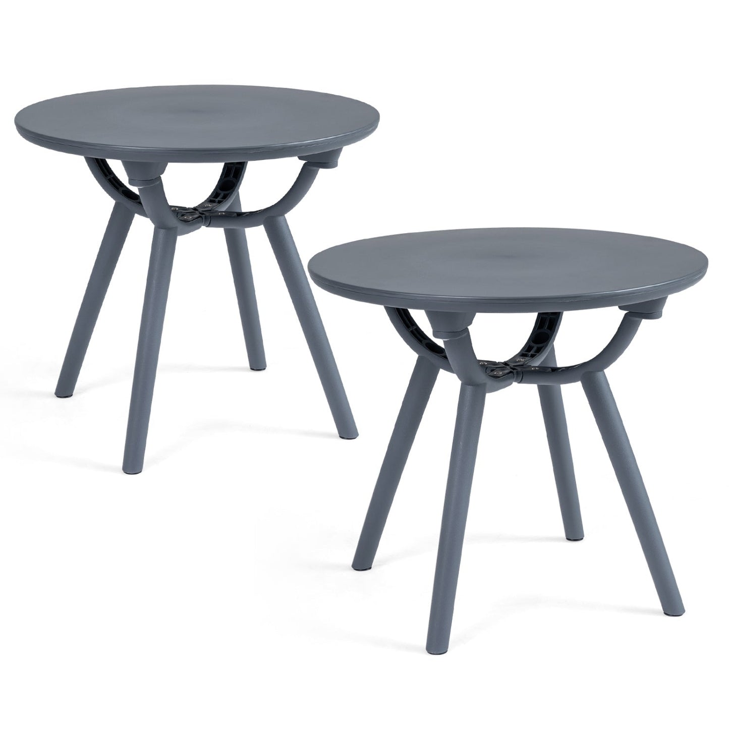 Round Patio Storage Side Table for Poolside and Balcony