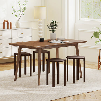 Round Nesting Stools Set with Rolling Base and Locking Casters