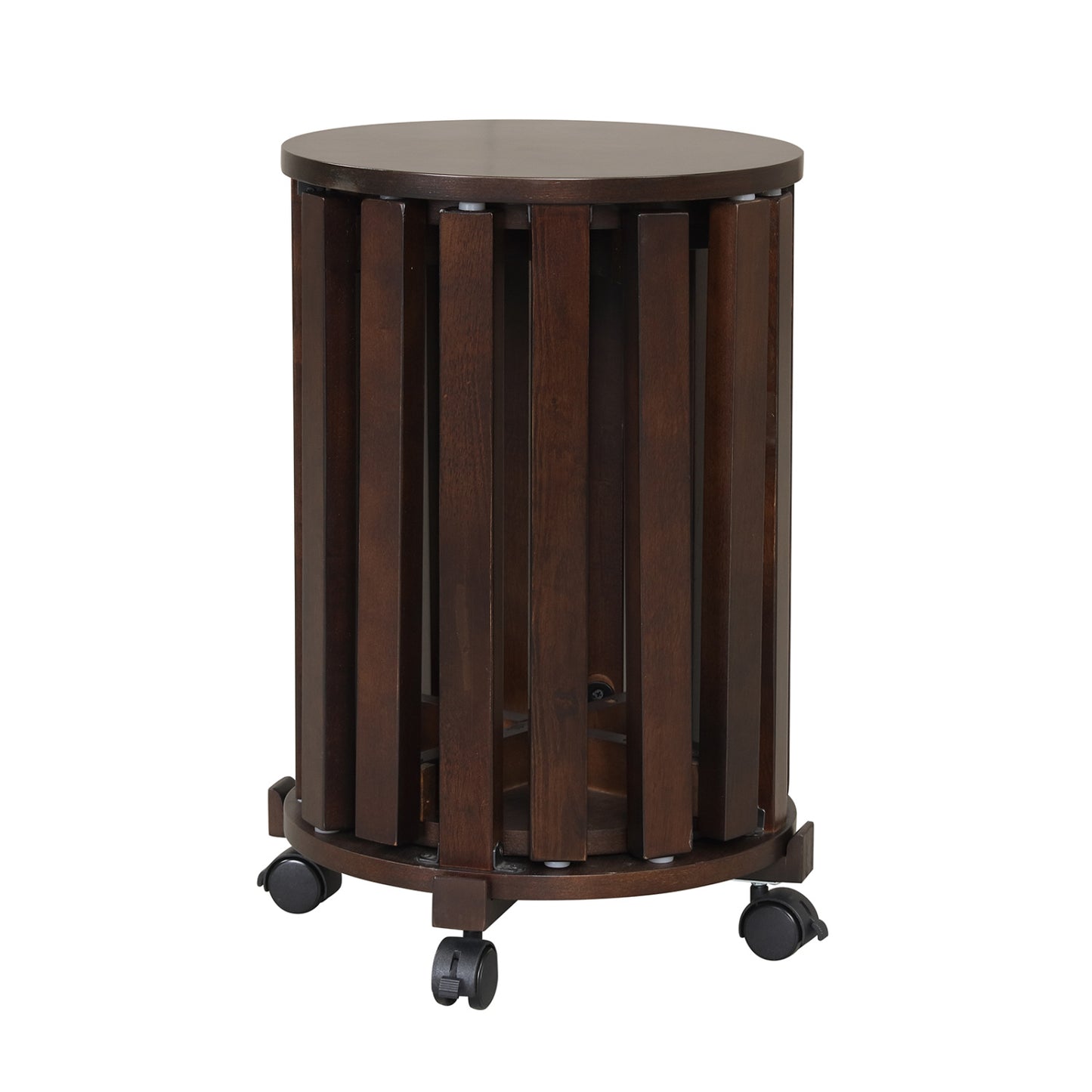 Round Nesting Stools Set with Rolling Base and Locking Casters