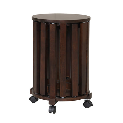 Round Nesting Stools Set with Rolling Base and Locking Casters