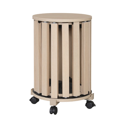 Round Nesting Stools Set with Rolling Base and Locking Casters
