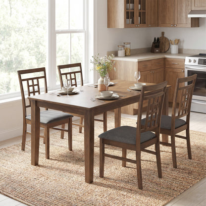 Dining Chairs Set of 2 with Lattice Back and Padded Seats