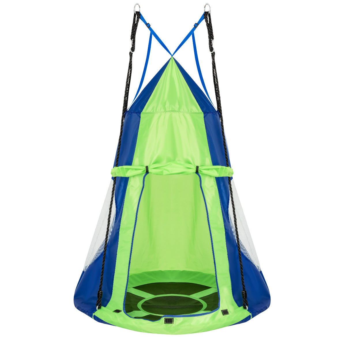 40 Inch Saucer Swing with Detachable Play Tent for Kids