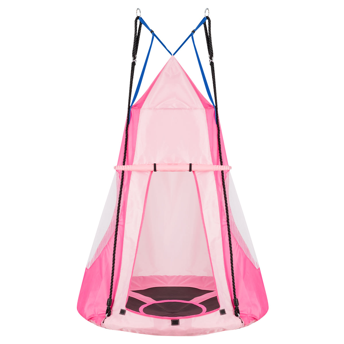 40 Inch Saucer Swing with Detachable Play Tent for Kids