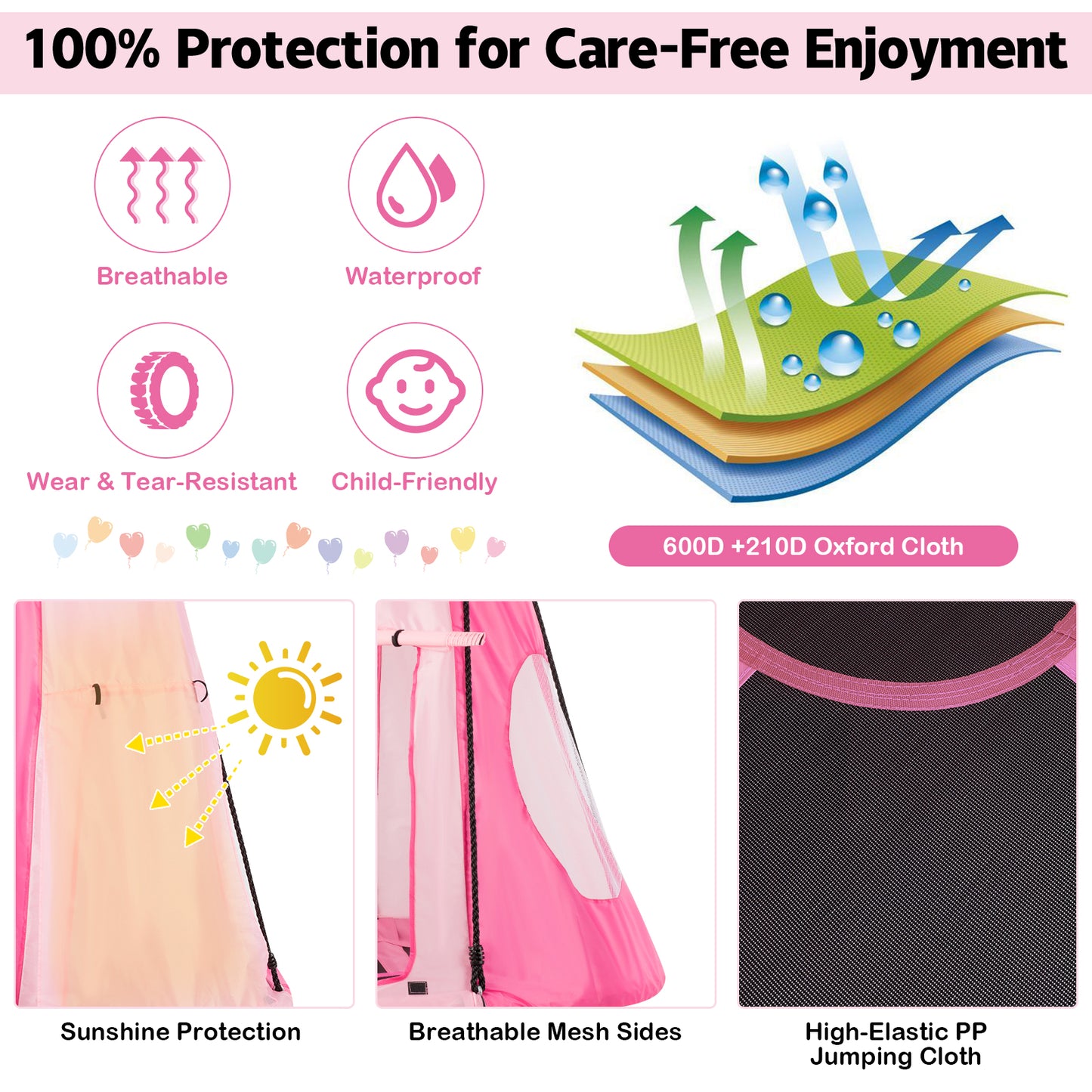 40 Inch Saucer Swing with Detachable Play Tent for Kids