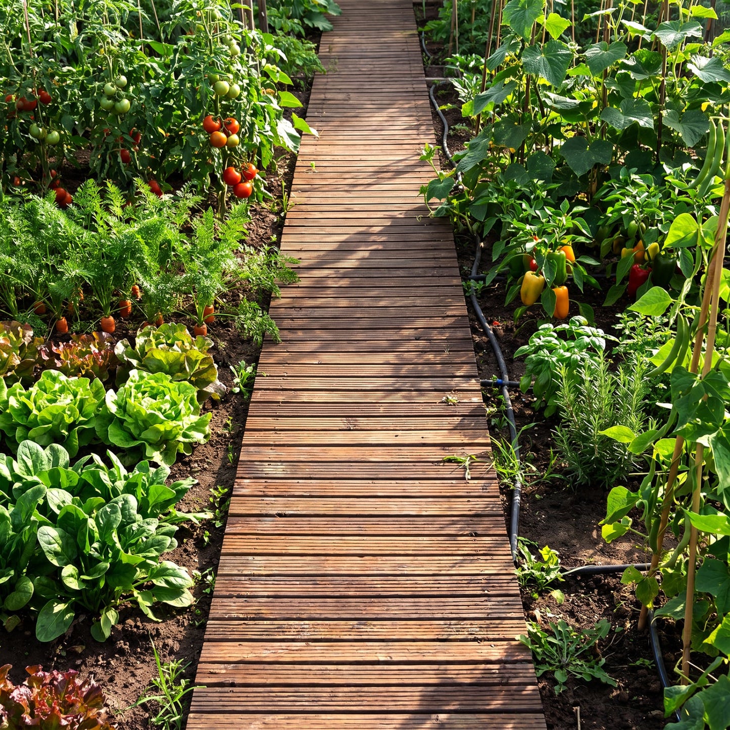 12 FT Wooden Garden Pathway 22 Inches Wide Outdoor Roll out Straight Walkway