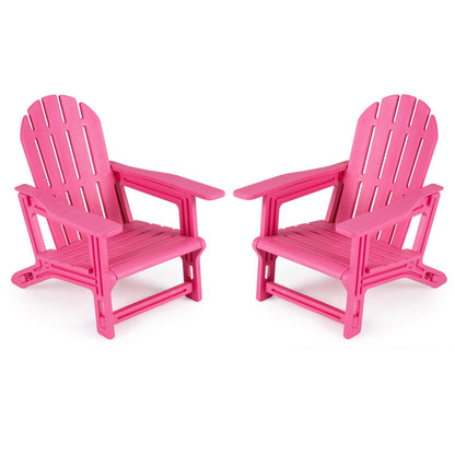 Kids Adirondack Chairs Set of 2 - All-Weather HDPE Outdoor