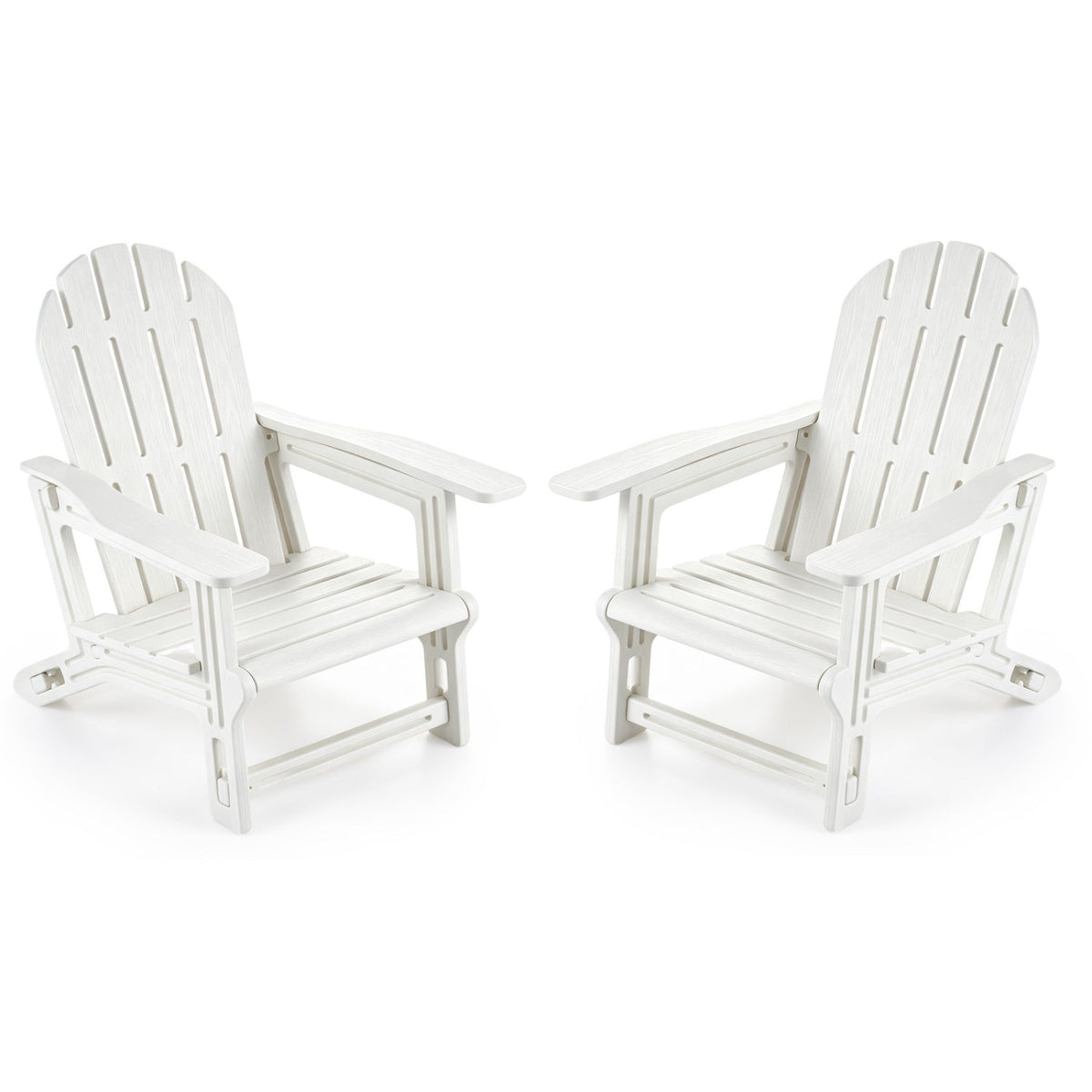 Kids Adirondack Chairs Set of 2 - All-Weather HDPE Outdoor