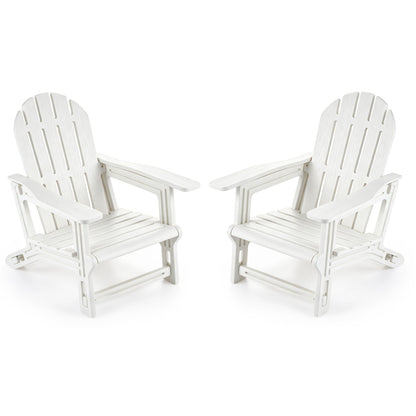 Kids Adirondack Chairs Set of 2 - All-Weather HDPE Outdoor
