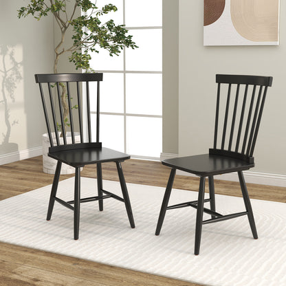 Windsor Dining Chairs Set of 2 with High Spindle Back