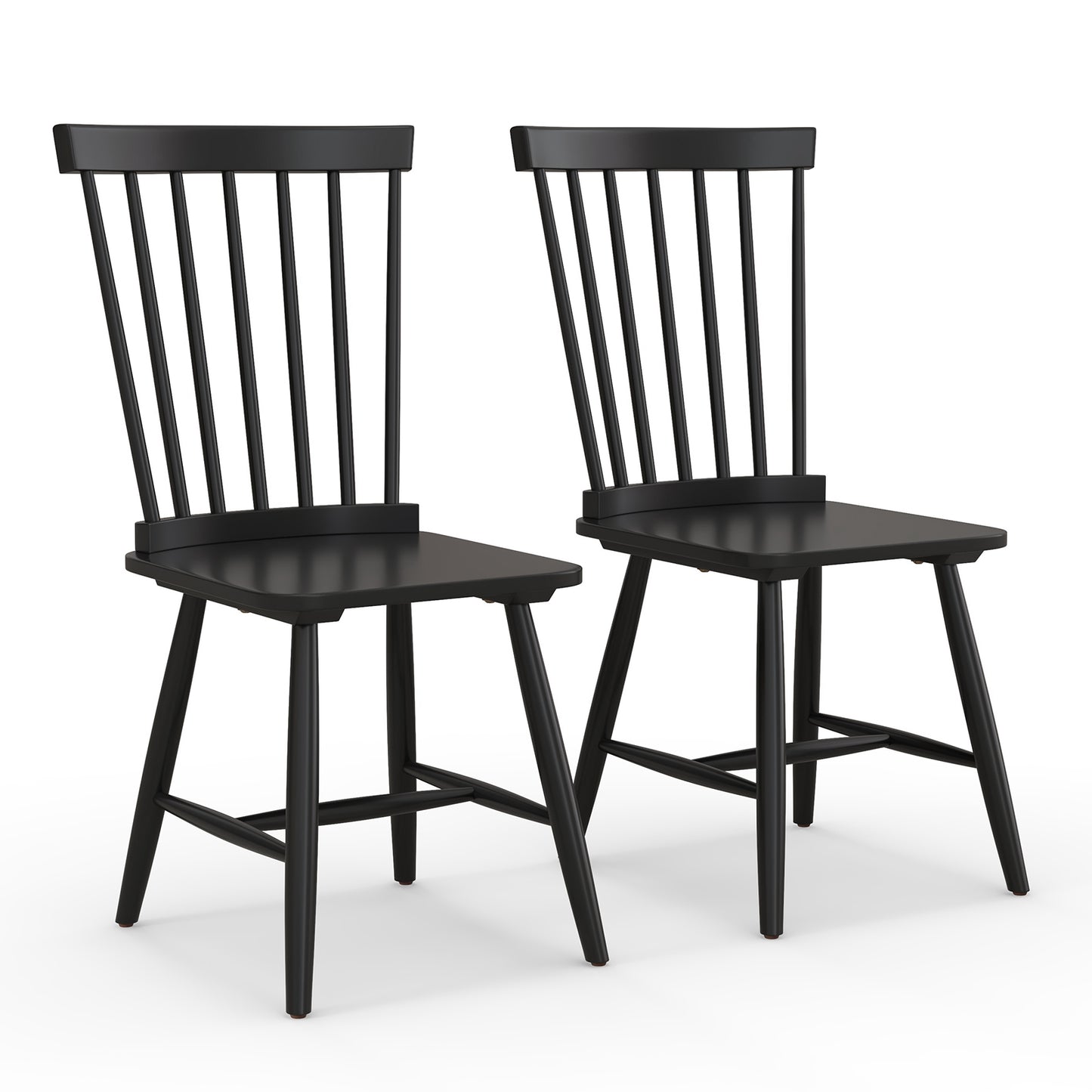 Windsor Dining Chairs Set of 2 with High Spindle Back