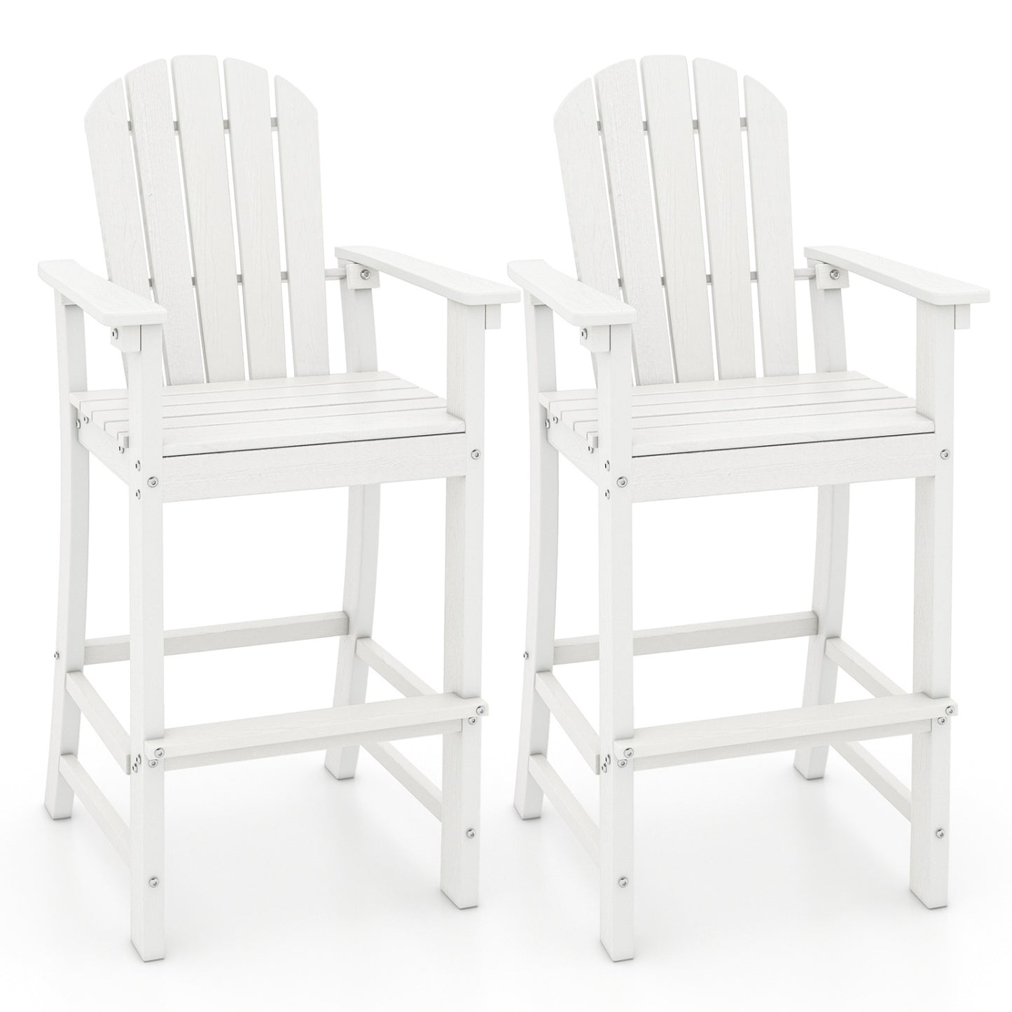 Counter Height Outdoor Bar Stools Set of 2 with Armrests