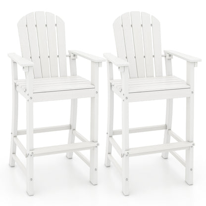 Counter Height Outdoor Bar Stools Set of 2 with Armrests