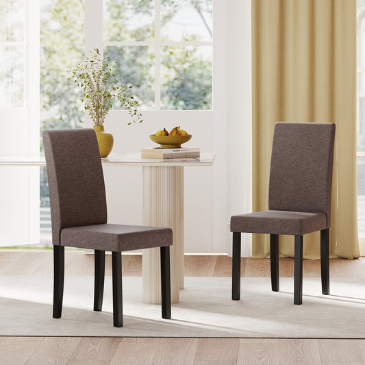 Mid-Century Upholstered Dining Chairs, Set of 2