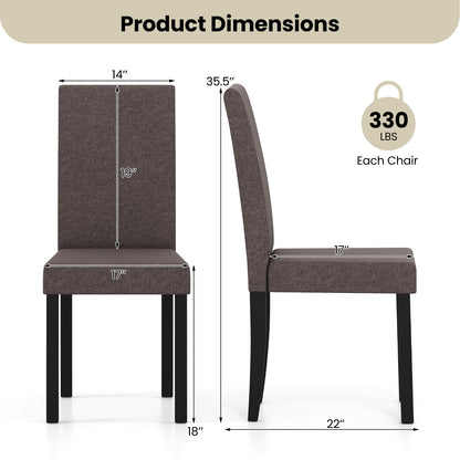 Mid-Century Upholstered Dining Chairs, Set of 2