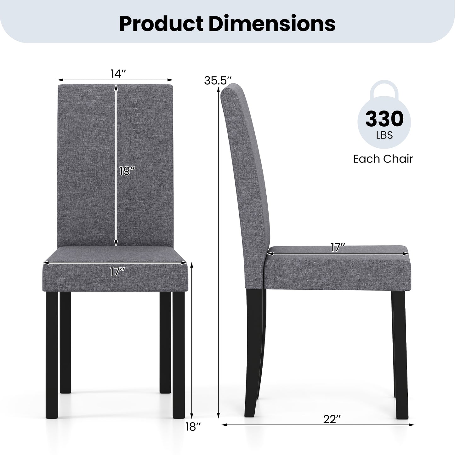 Mid-Century Upholstered Dining Chairs, Set of 2