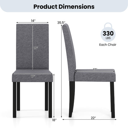 Mid-Century Upholstered Dining Chairs, Set of 2