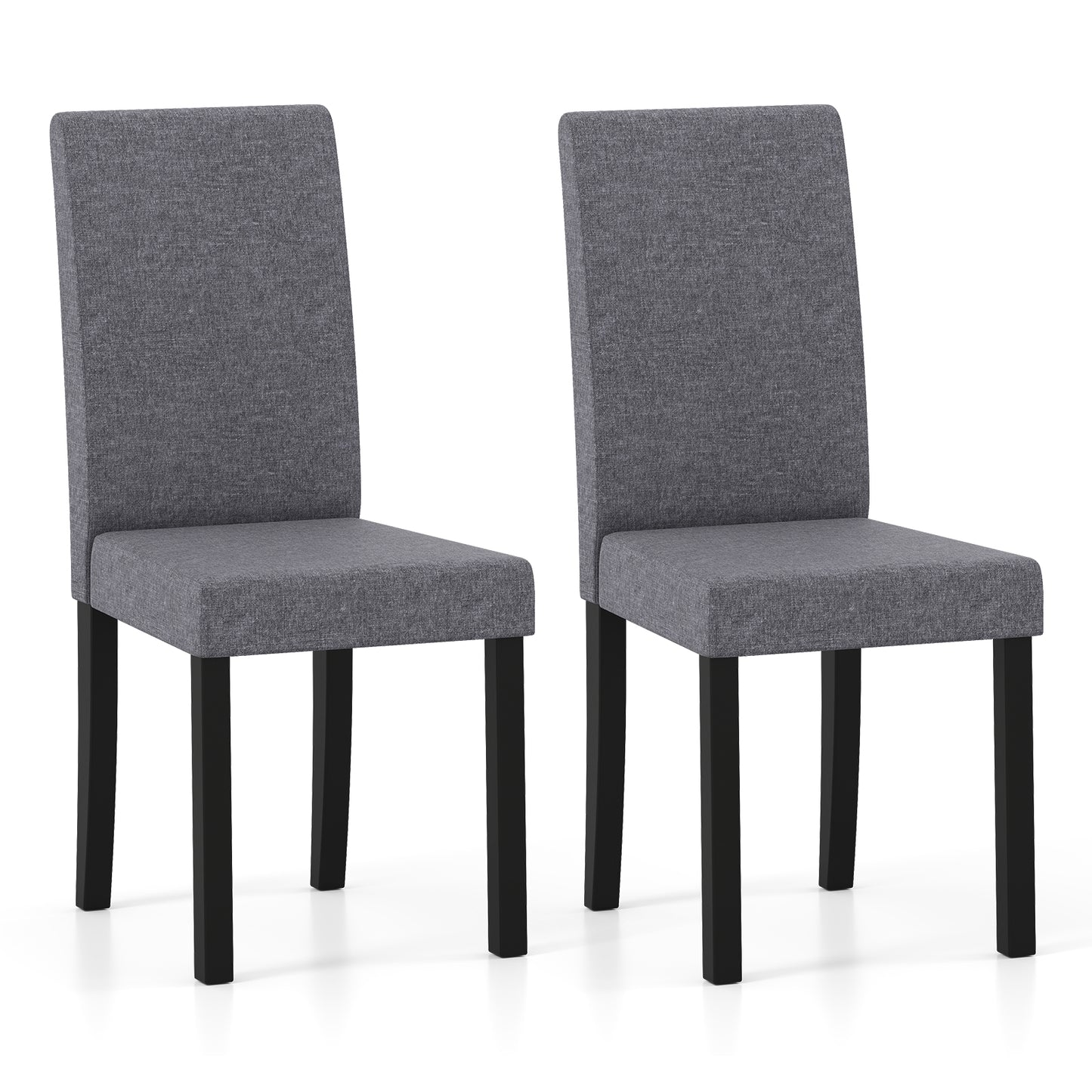 Mid-Century Upholstered Dining Chairs, Set of 2